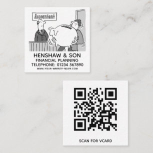 Financial Planning Or Accountants Promotional Squa Square Business Card
