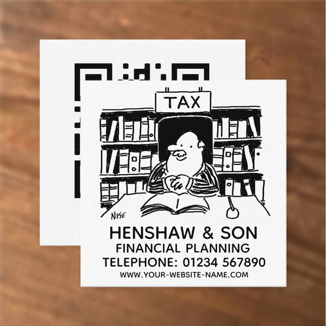 Financial Planning Or Accountants Promotional Square Business Card (Creator Uploaded)