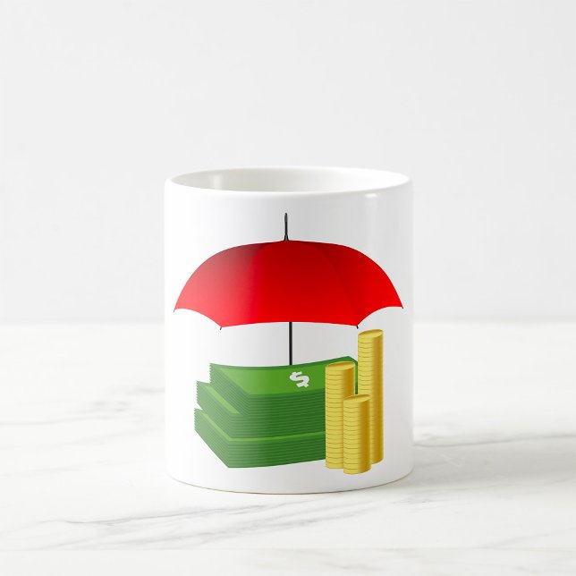 Financial Security Protection with Red Umbrella Coffee Mug (Creator Uploaded)