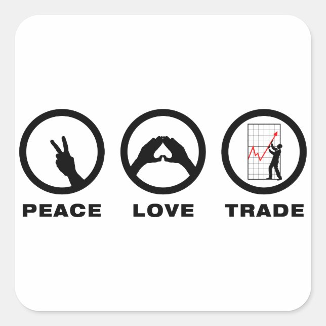 Financial Trader Square Sticker (Front)