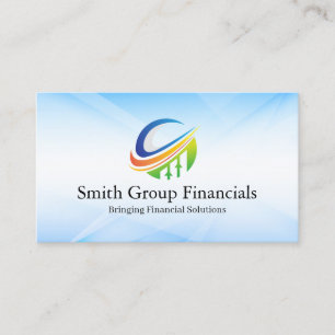 Financials Stock Graph Chart Logo Business Card