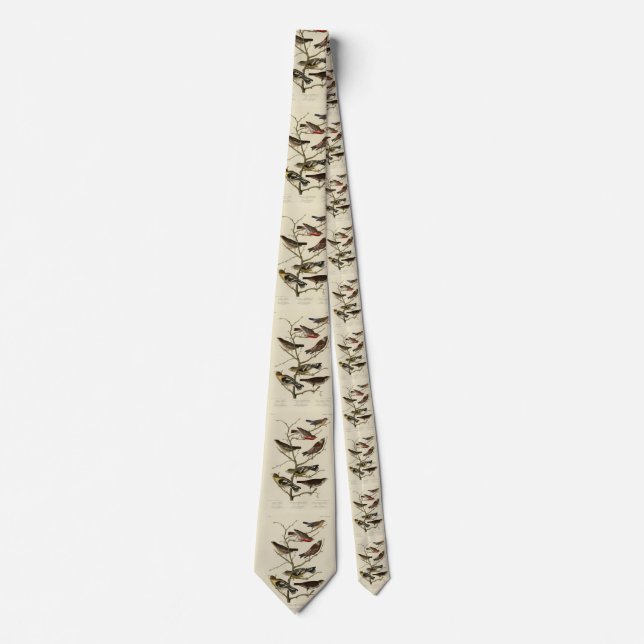 Finch, Bunting, Grosbeak, Audubon Birds of America Tie (Front)