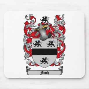 FINCH FAMILY CREST -  FINCH COAT OF ARMS MOUSE PAD