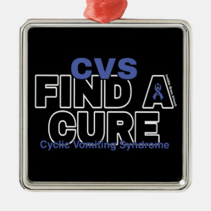 FIND A CURE/BOLD...CVS METAL ORNAMENT
