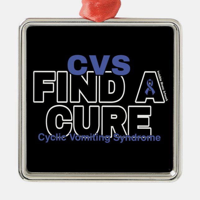 FIND A CURE/BOLD...CVS METAL ORNAMENT (Front)