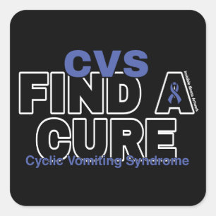 FIND A CURE/BOLD...CVS SQUARE STICKER