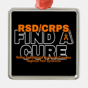 FIND A CURE/BOLD...RSD/CRPS METAL ORNAMENT
