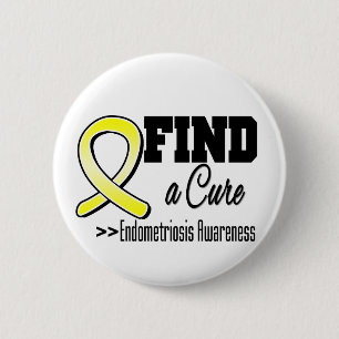 Find a Cure Endometriosis Awareness 6 Cm Round Badge