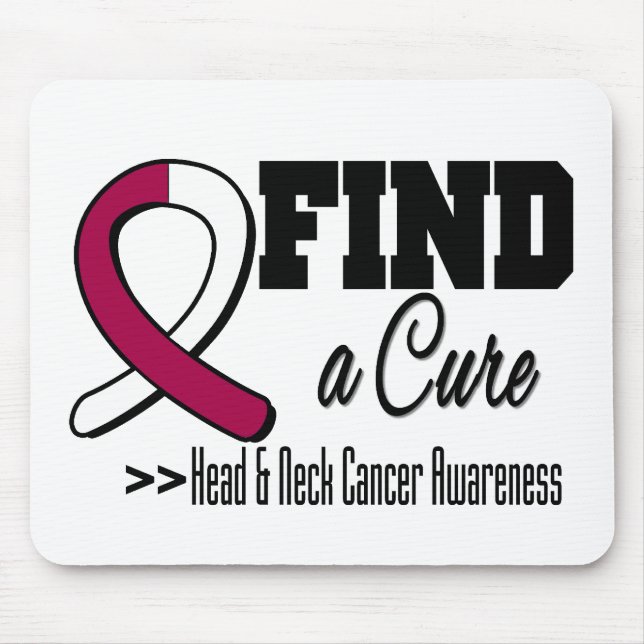 Find a Cure Head Neck Cancer Awareness Mouse Pad (Front)