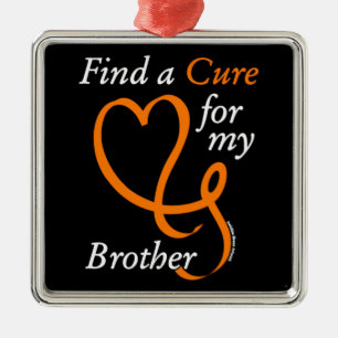 Find a Cure/Heart/Brother...RSD/CRPS Metal Ornament