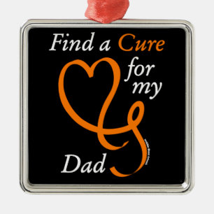 Find a Cure/Heart/Dad...RSD/CRPS Metal Ornament