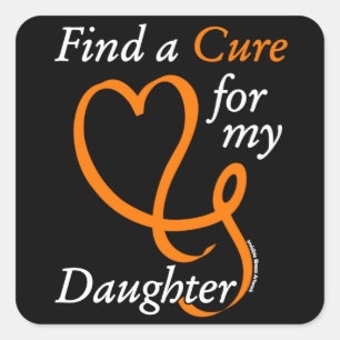 Find a Cure/Heart/Daughter...RSD/CRPS Square Sticker