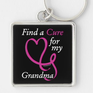 Find a Cure/Heart/Grandma...Breast Cancer Key Ring