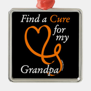 Find a Cure/Heart/Grandpa...RSD/CRPS Metal Ornament