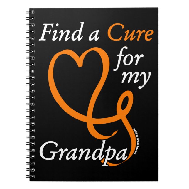 Find a Cure/Heart/Grandpa...RSD/CRPS Notebook (Front)
