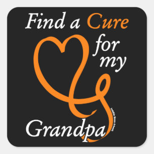 Find a Cure/Heart/Grandpa...RSD/CRPS Square Sticker