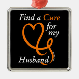 Find a Cure/Heart/Husband...RSD/CRPS Metal Ornament