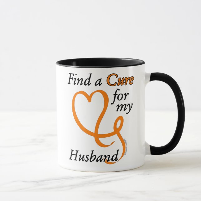Find a Cure/Heart/Husband...RSD/CRPS Mug (Right)