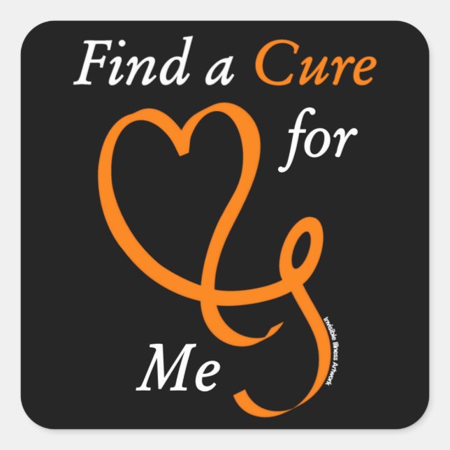 Find a Cure/Heart/Me...RSD/CRPS Square Sticker (Front)