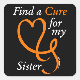 Find a Cure/Heart/Sister...RSD/CRPS Square Sticker
