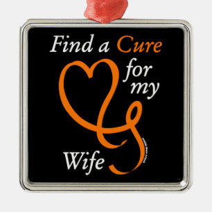 Find a Cure/Heart/Wife...RSD/CRPS Metal Ornament