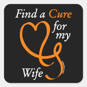 Find a Cure/Heart/Wife...RSD/CRPS Square Sticker