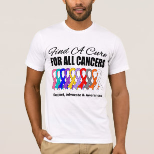 Find a Cure Ribbons For All Cancers T-Shirt