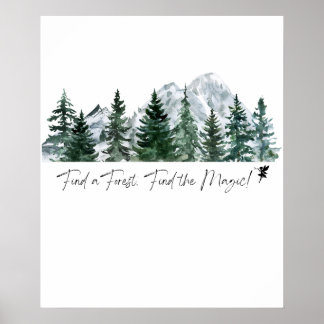 Find a Forest. Find the Magic! Digital Print