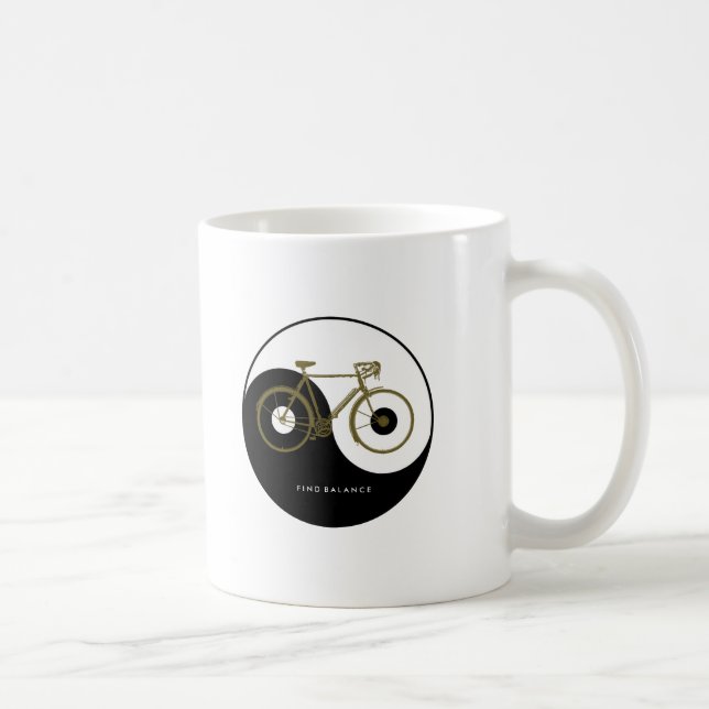 FIND BALANCE / Yin Yang bicycle Coffee Mug (Right)