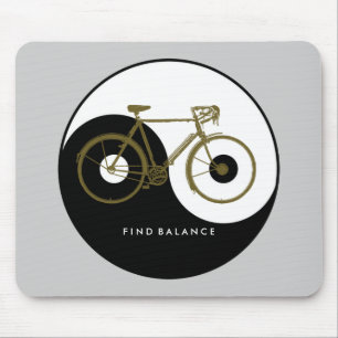 FIND BALANCE / yin yang bicycle Mouse Pad