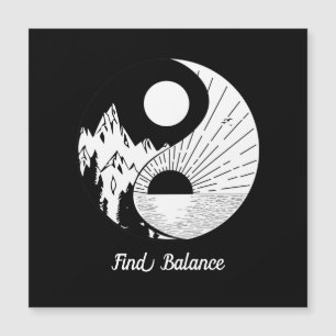 Find Balance Zen Yin Yang Black White