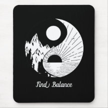 Find Balance Zen Yin Yang Black White