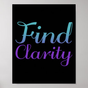 Find Clarity Suicide Prevention Mental Health Awar Poster