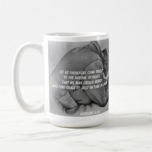 Find grace to help in time of need coffee mug