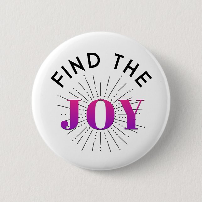 Find Joy 6 Cm Round Badge (Front)