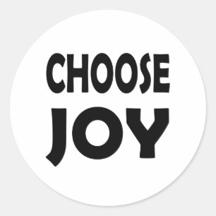 Find Joy   Happiness and Inspiration Classic Round Sticker