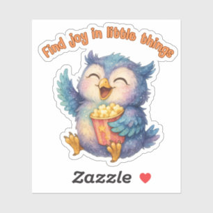 Find Joy in Little Things – Owl Sticker
