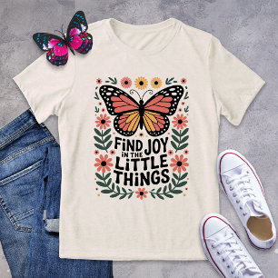 Find Joy in the Little Things Monarch Butterfly Tri-Blend Shirt