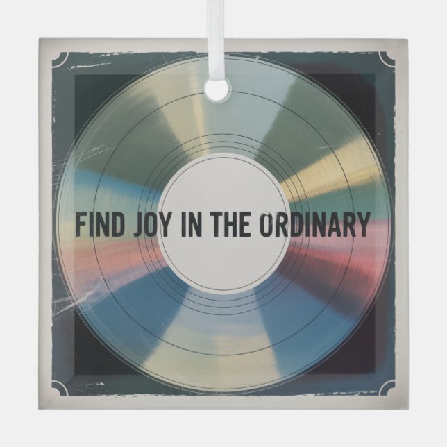 Find Joy In The Ordinary Glass Tree Decoration (Front)