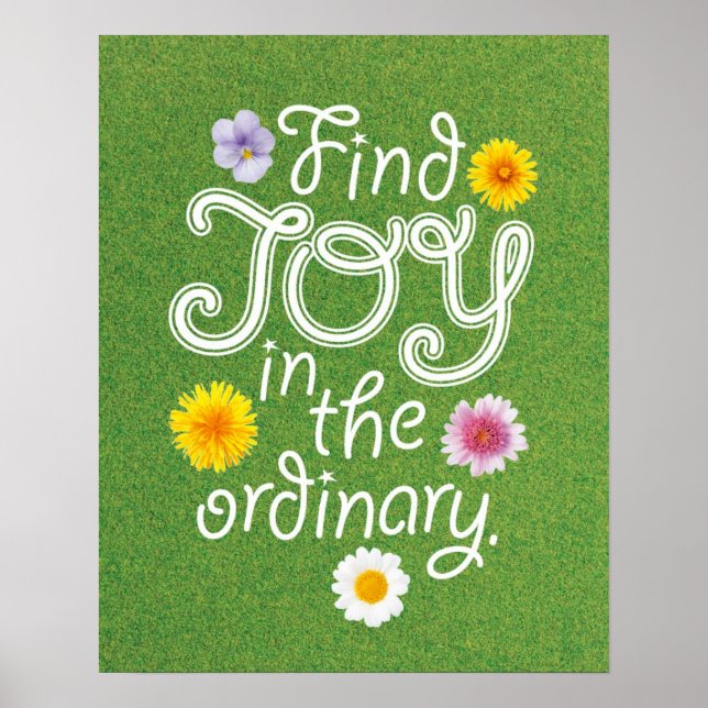Find Joy in the Ordinary Inspirational Poster (Front)