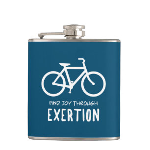 Find Joy Through Exertion Cycling Hip Flask
