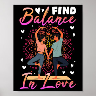 Find Lance In Love Yoga Valentines Day Meditating  Poster