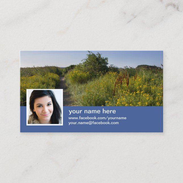 Find me on facebook Update 2018 CC1036 Business Card (Front)