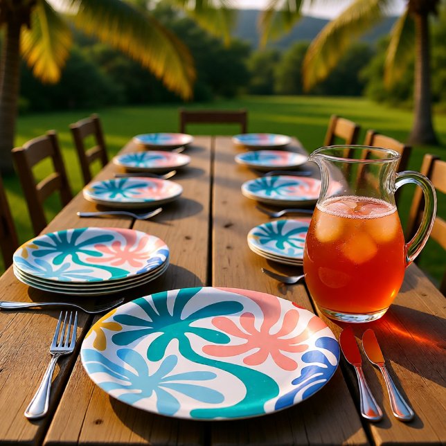 Find Me Under the Palms Tropical Summer Parties Paper Plate (Find Me Under the Palms Tropical Summer Parties Paper Plates)