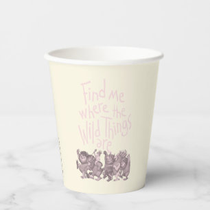 Find Me Where the Wild Things Are Paper Cups