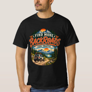 Find More Backroads Less Traffic Vintage T-Shirt