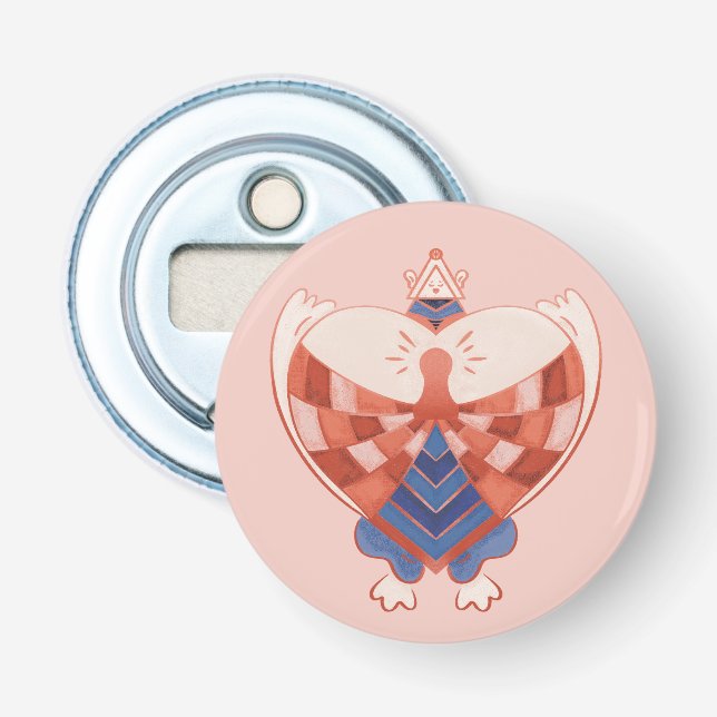 Find My Heart: Heart-shaped Lock Block Bottle Opener (Front)