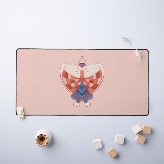 Find My Heart: Heart-shaped Lock Block Desk Mat (Kids Table)