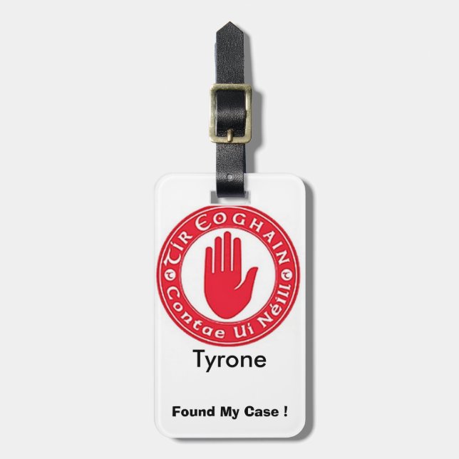 Find My Luggage Personalized Tyrone County ID Tag (Front Vertical)