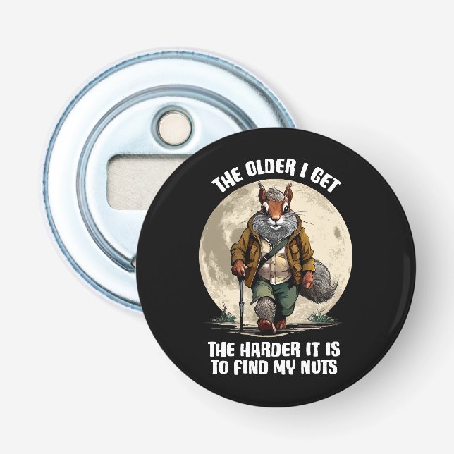 Find My Nuts - funny squirrel Bottle Opener (Front)
